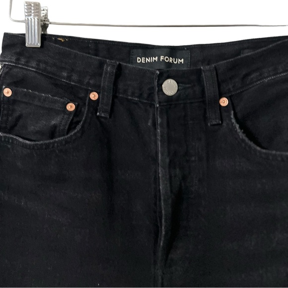 ARITZIA Denim Forum The Bonet High Rise Loose Black Ripped Destroyed Jeans - Picture 3 of 9